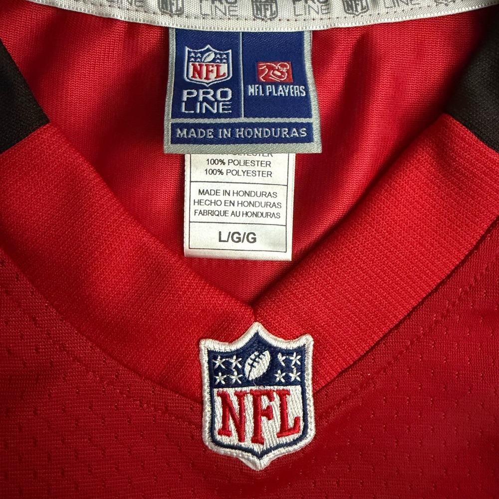 NFL Red and Black Pro Line Men's Jersey